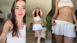 Natalie Roush Takes Off Her Skirt To Show Off Her Cute Ass