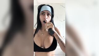 Mia Khalifa Seduces In Her Underwear With Her Tits Out