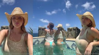 Daisy Keech Pool Titty Tease Video