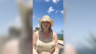 Daisy Keech Pool Titty Tease Video