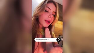 Raposinha Cwb Sucking White Dildo