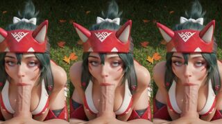 bl0wj0b, blowjob, deepthroat. a sexy woman. a man's big penis is prominently di…